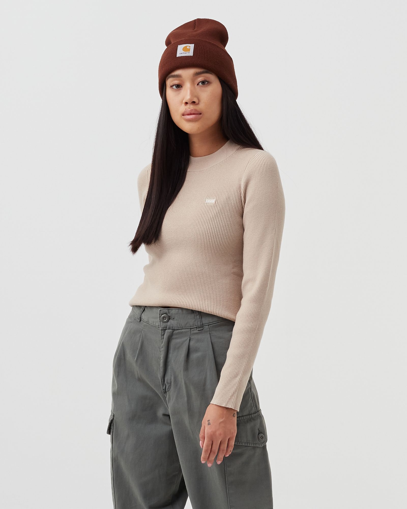 WMNS CREW RIB SWEATER