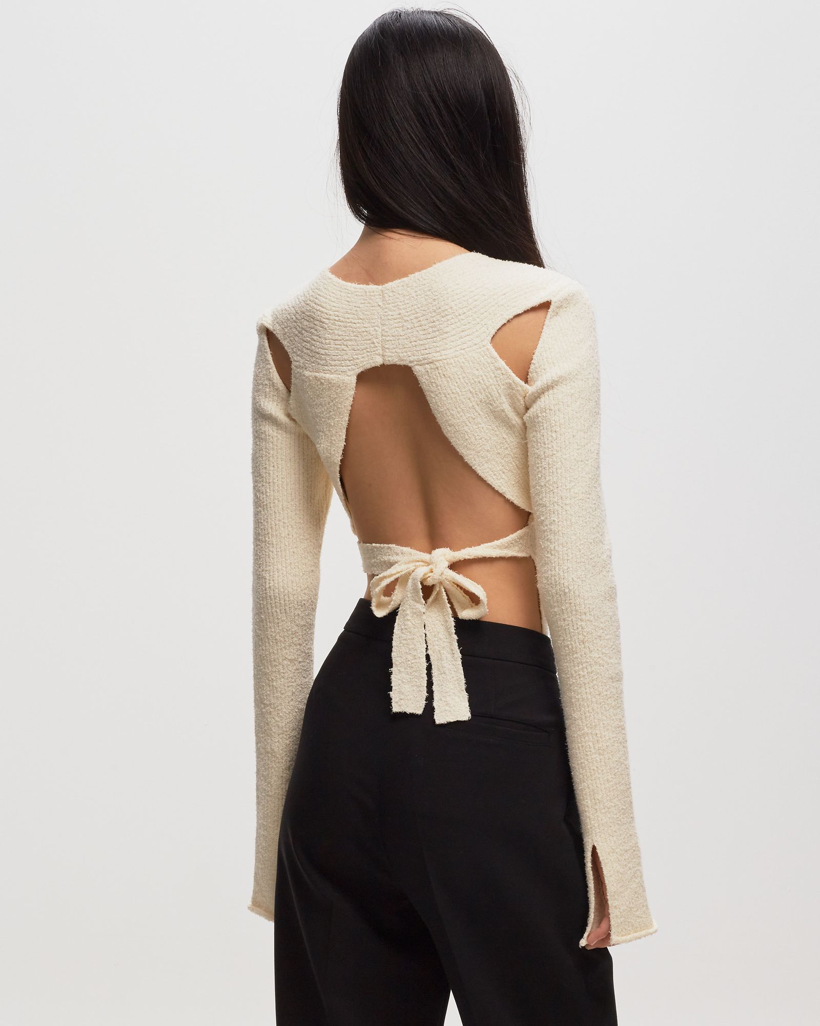 Tube Rib-Knit Wrap Top