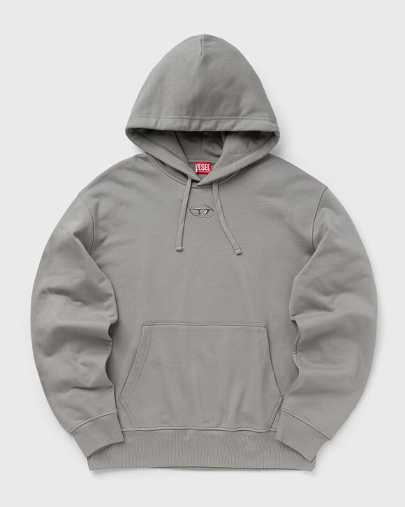 ★DIESEL★ S Max OD Hood Grey A098560BMBJ9BX Men's Hoodie with metallic logo | Grey | Diesel