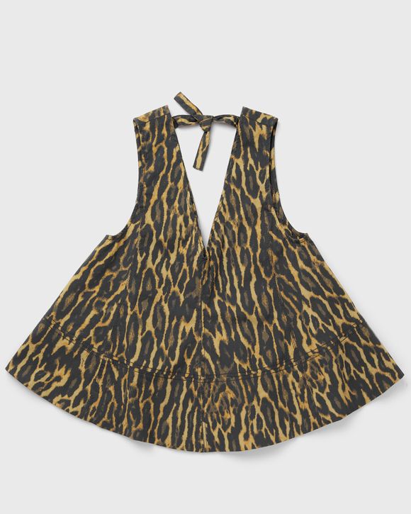 Printed Stretch Cotton A-line Top