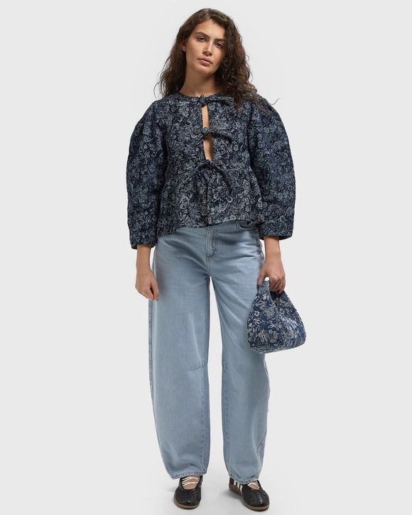Thumbnail - Tapestry Denim Peplum Blouse