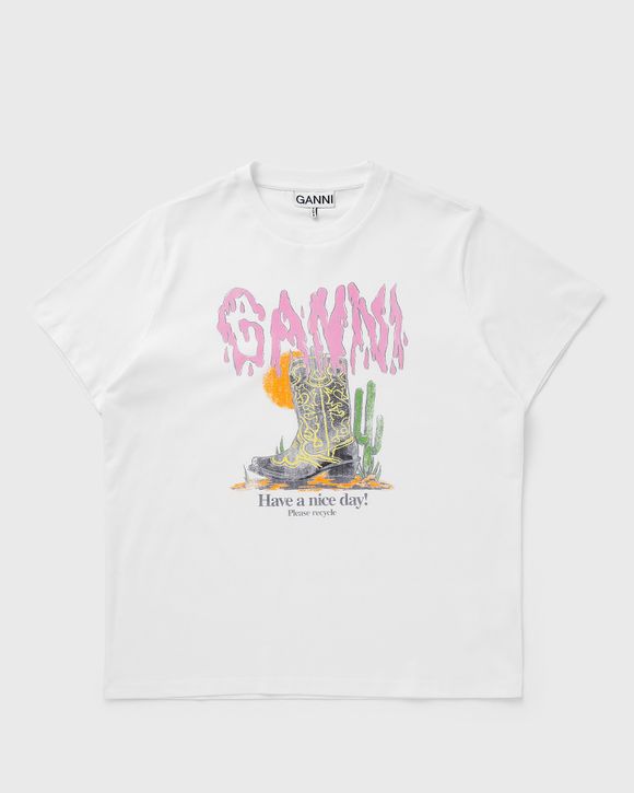 Basic Cotton Jersey Tee Boots Print