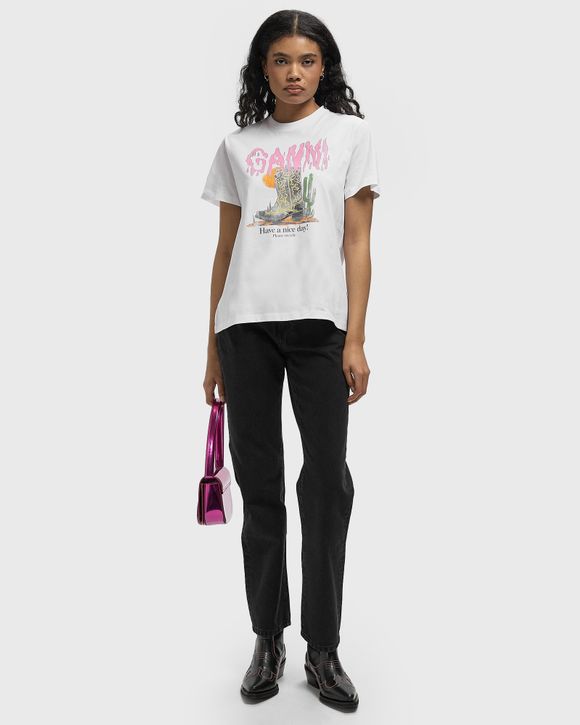 Thumbnail - Basic Cotton Jersey Tee Boots Print