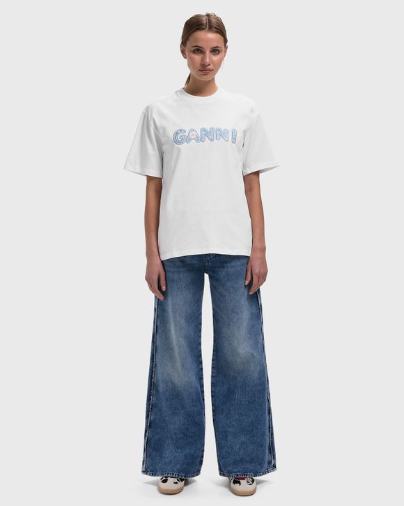 Heavy cotton Jersey Relaxed Fit Ganni EMB