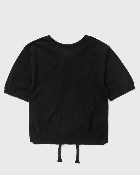 Sheer Cotton Back Tie Top