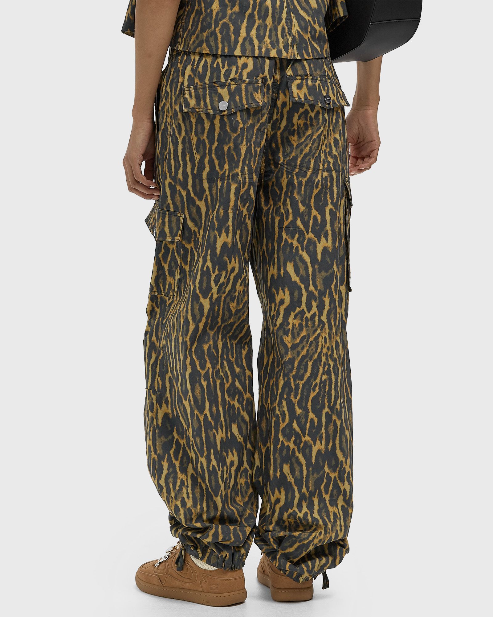 Printed Stretch Cotton Cargo Pants