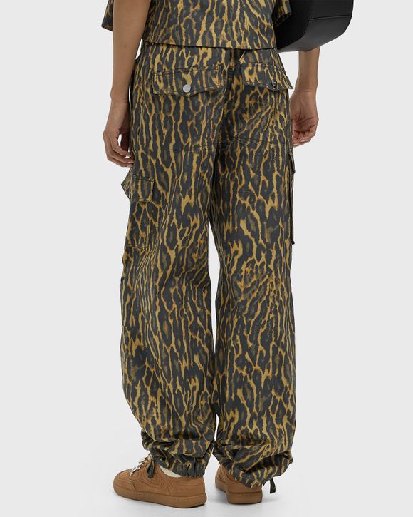 Printed Stretch Cotton Cargo Pants