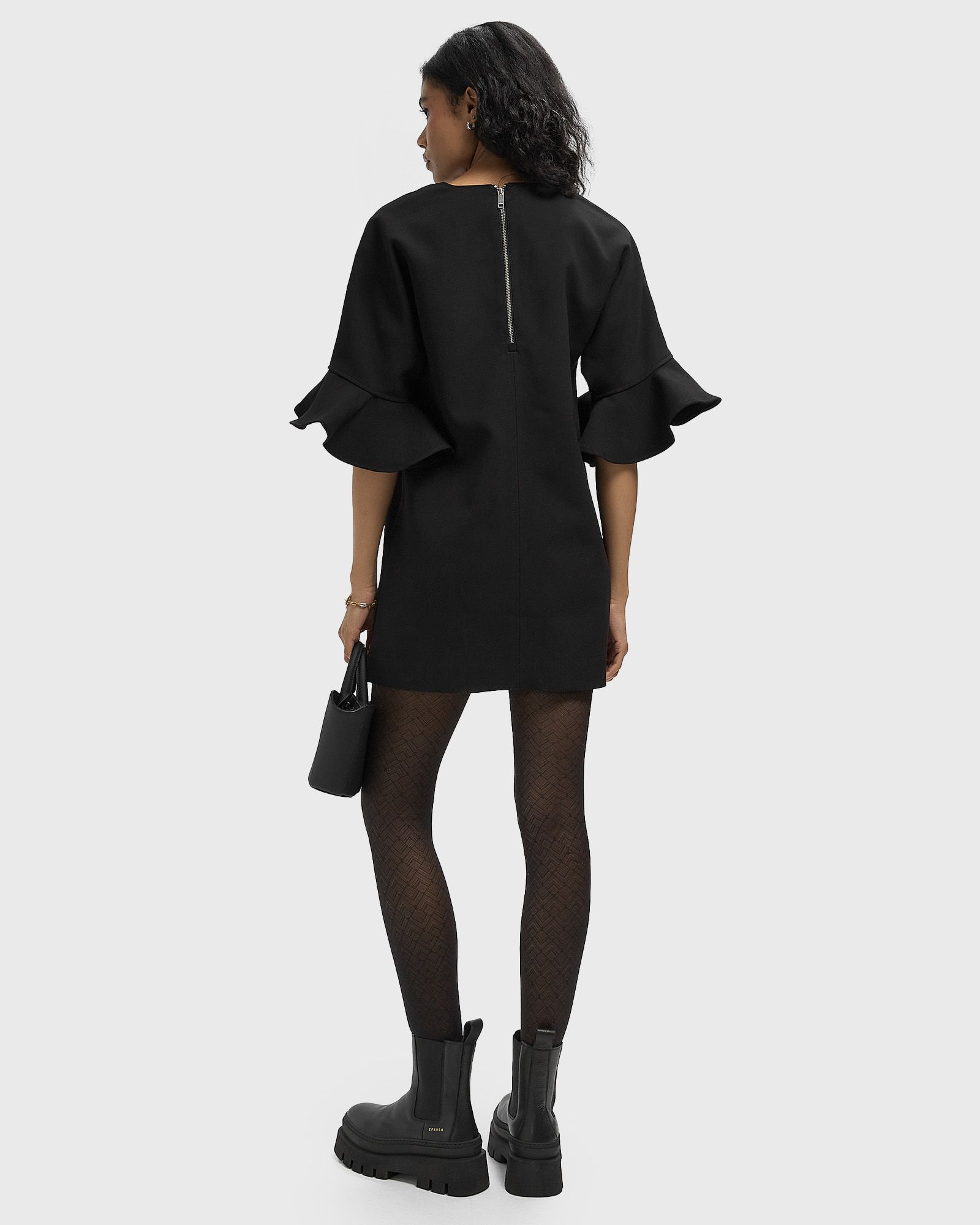 Bonded Crepe Boxy Mini Dress