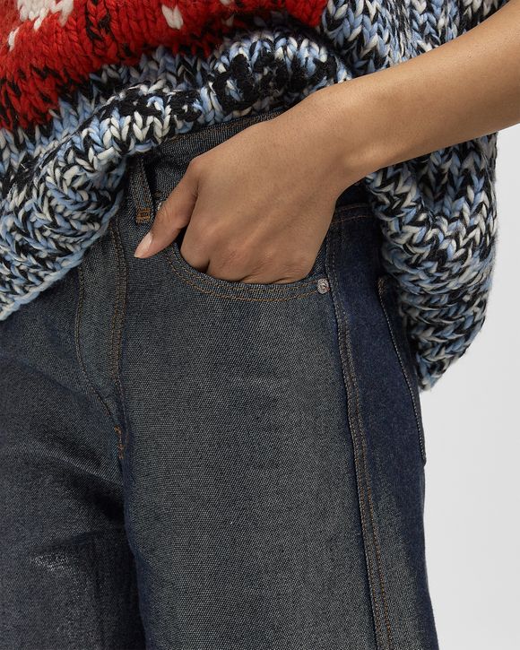 Shiny Weft Denim Shorts