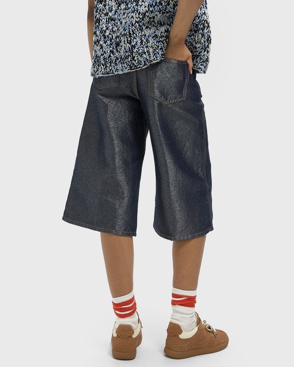 Shiny Weft Denim Shorts