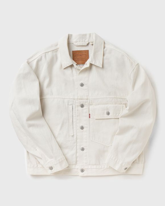 Levis STAY LOOSE TYPE I DENIM JACKET White - ETERNAL SUMMER TR