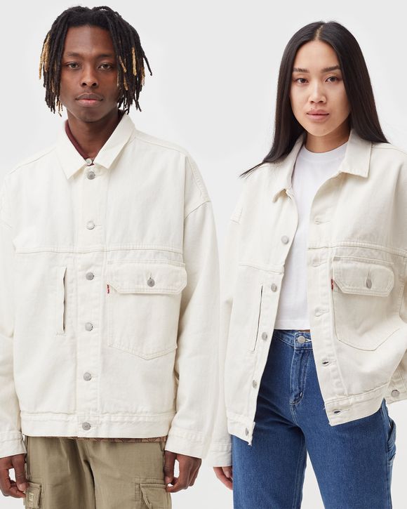 Levis STAY LOOSE TYPE I DENIM JACKET White - ETERNAL SUMMER TR