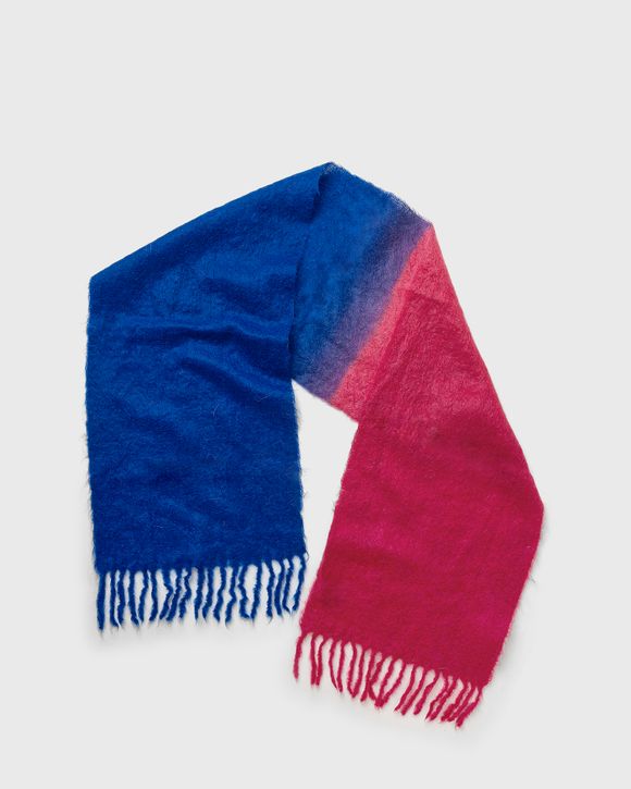 Ganni Mohair Gradient Fringed Scarf Multi - NAUTICAL BLUE