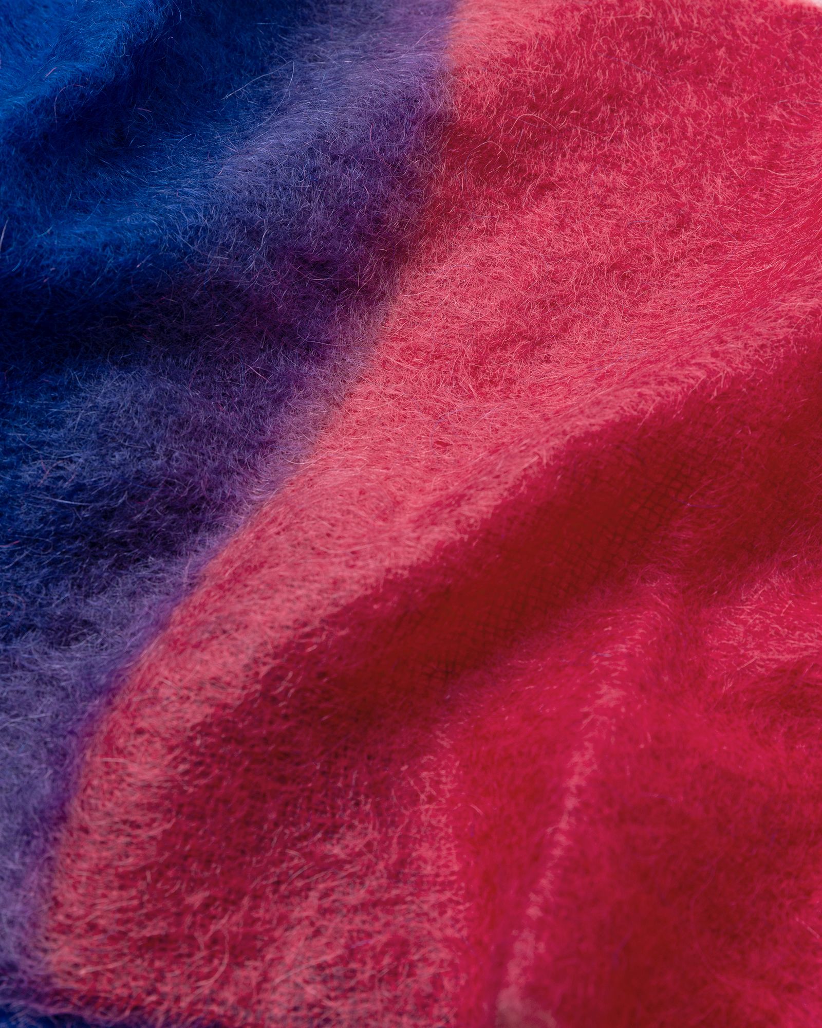 Mohair Gradient Fringed Scarf