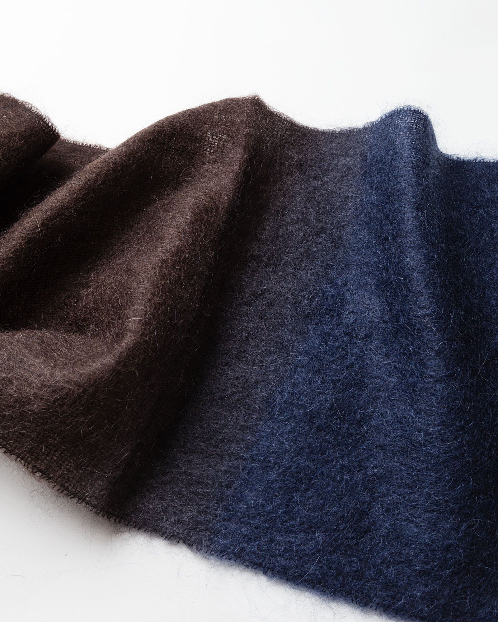 Mohair Gradient Fringed Scarf