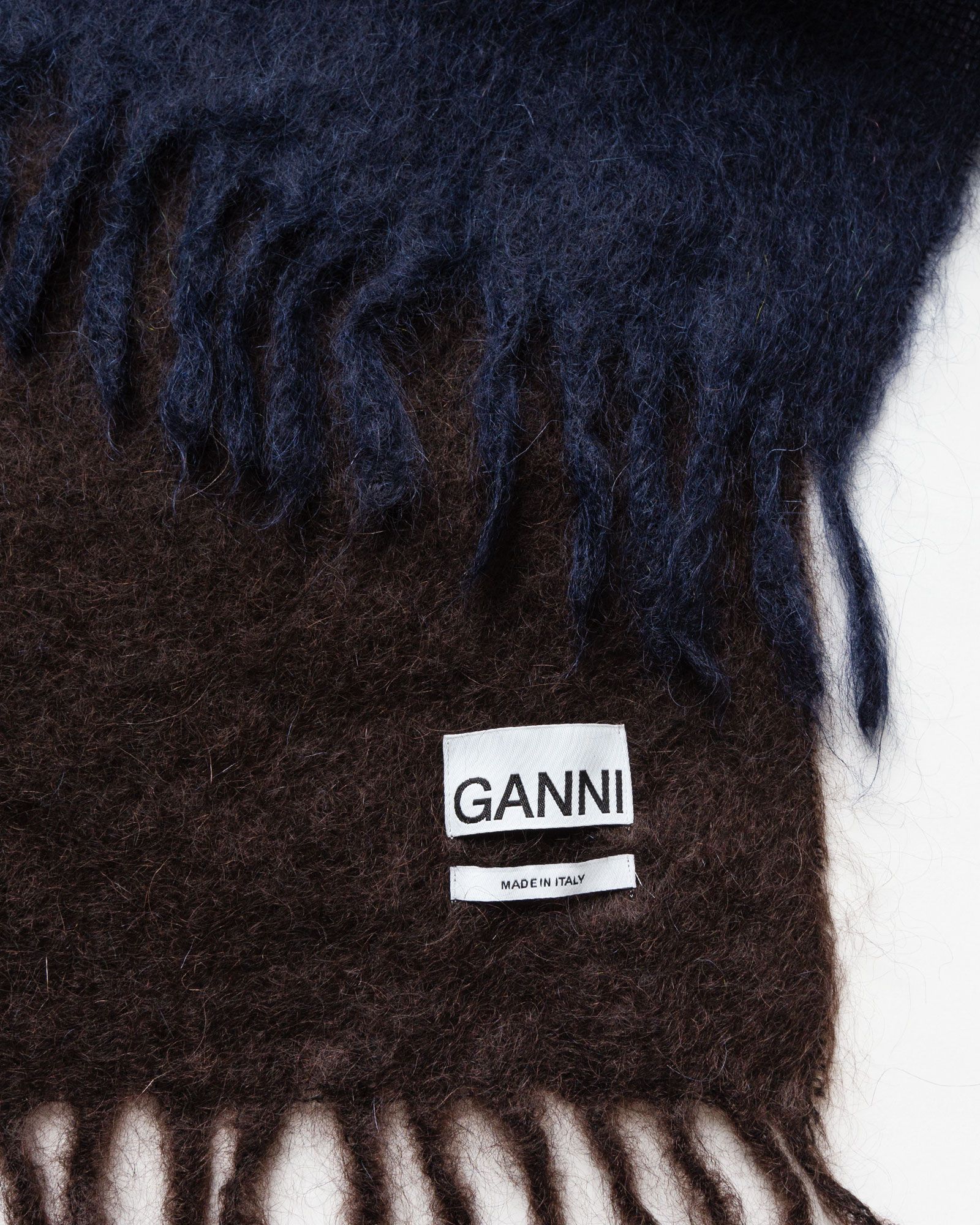 Mohair Gradient Fringed Scarf