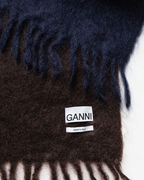 小物 GANNI Mohair Gradient Scarf Ganni Mohair Gradient Scarf - Port Royale | Garmentory