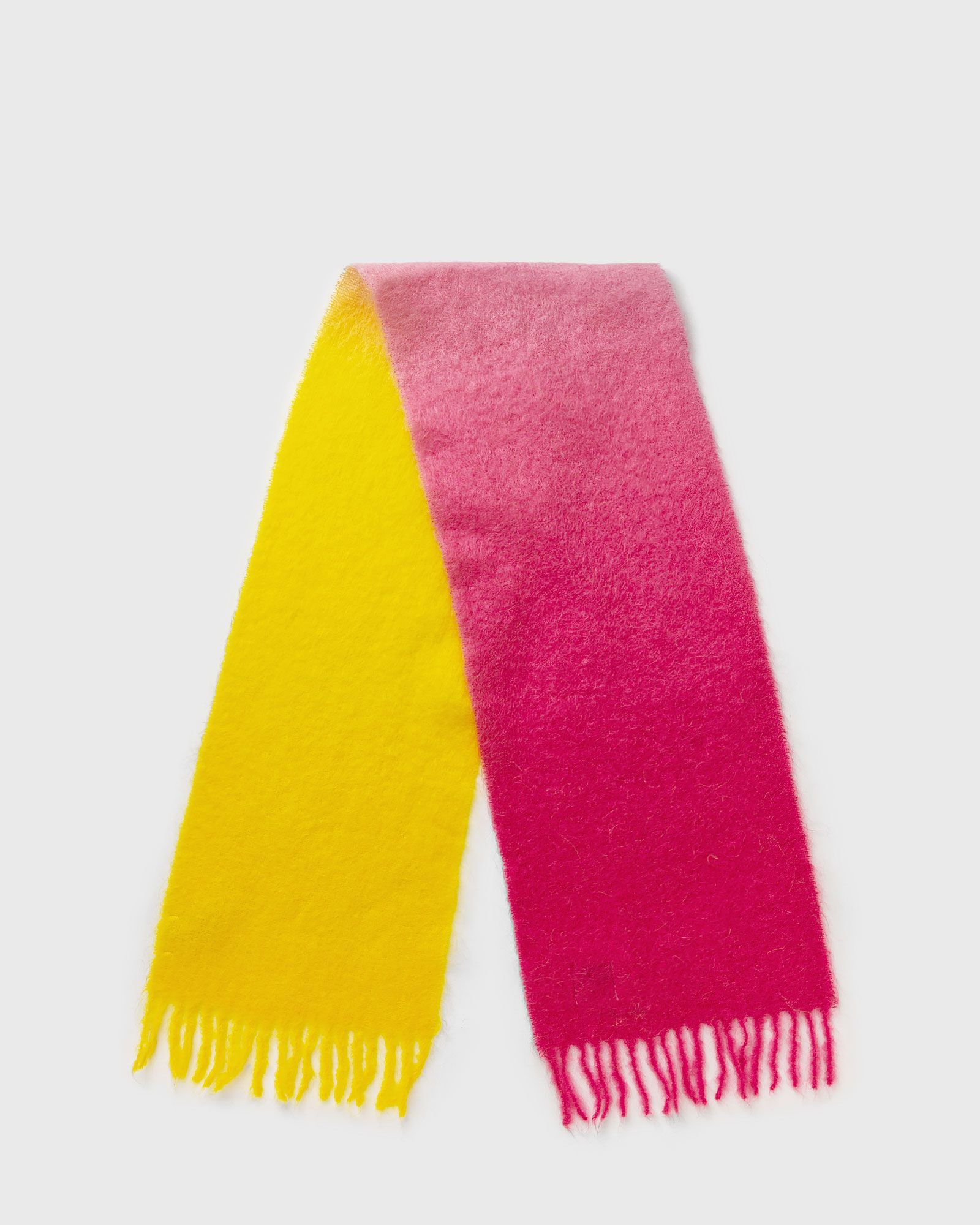 Mohair Gradient Fringed Scarf
