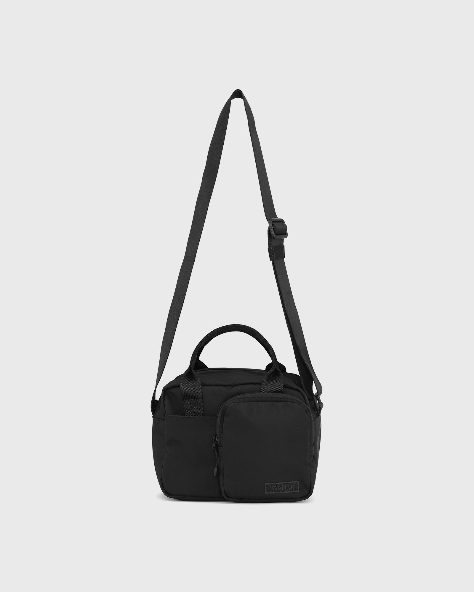 Ganni - recycled tech festival top handle women messenger & crossbody bags black in größe:one size