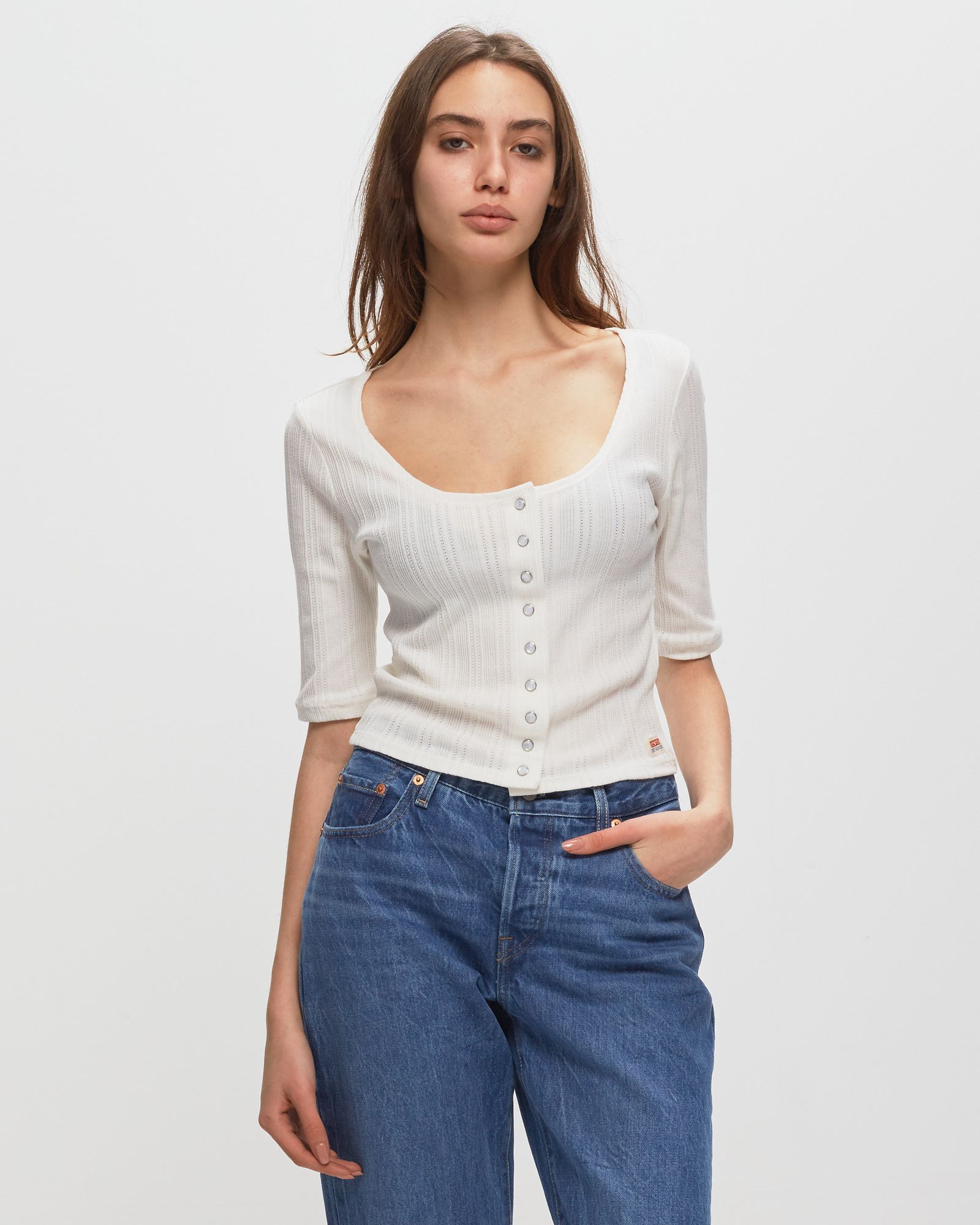 DRY GOODS POINTELLE TOP