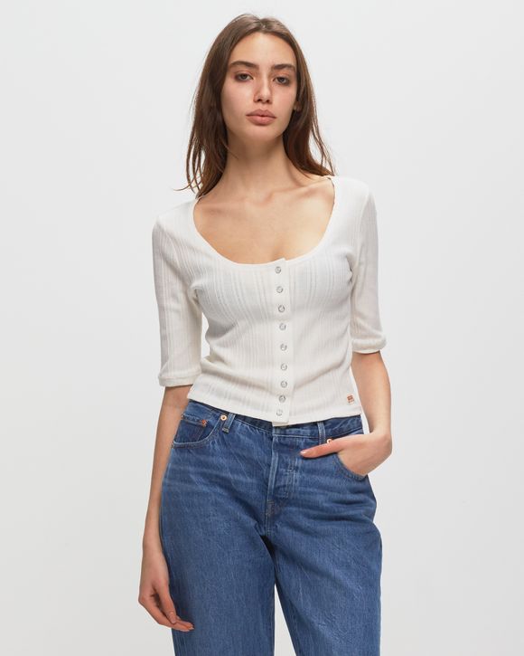 Levis DRY GOODS POINTELLE TOP White SUGAR SWIZZLE