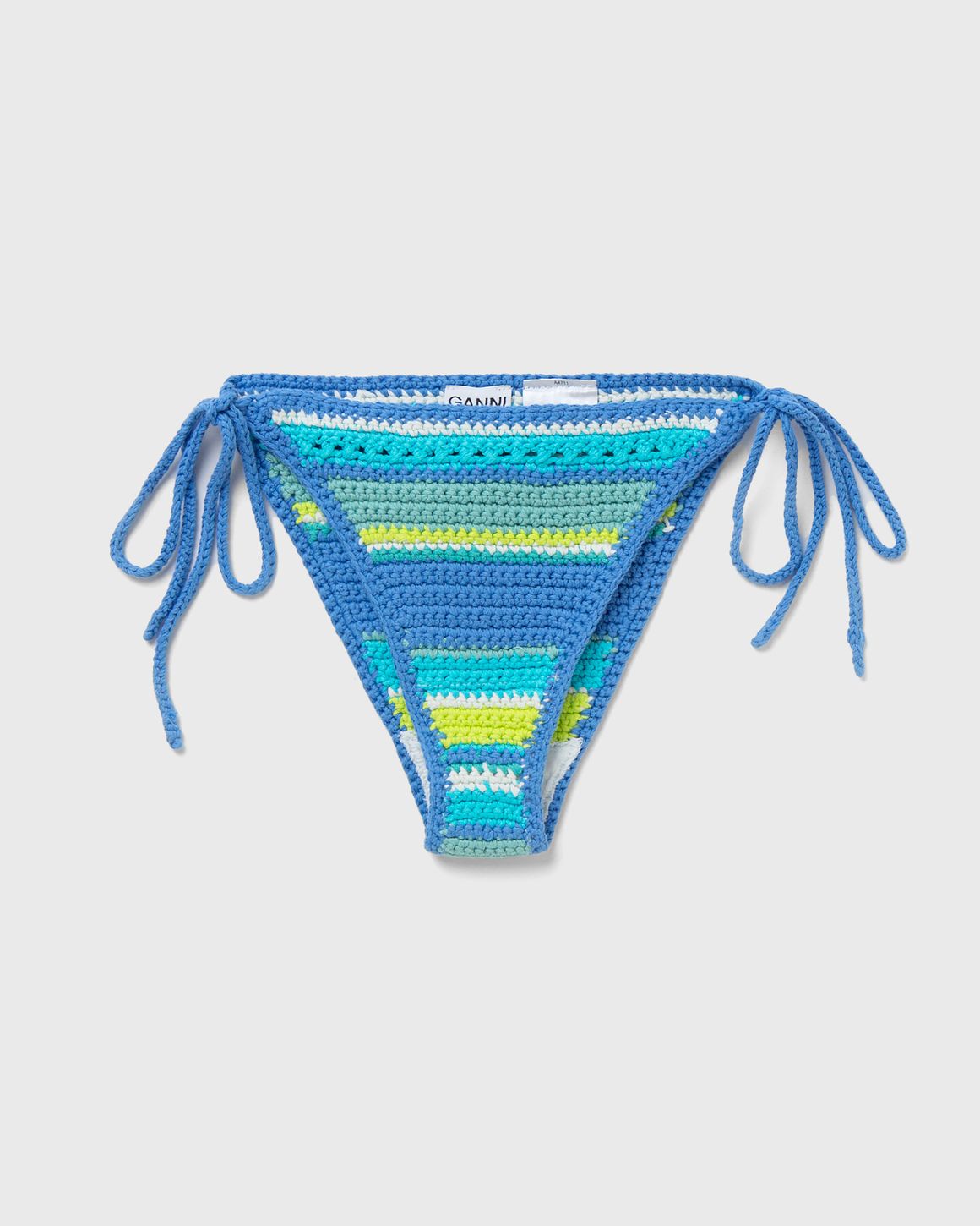 ビキニ Ganni FW24 \"Blue String\" bikini top (A6048 561) Ganni | Swim | Iso Ganni Crochet Bikini Blue Curacao | Poshmark