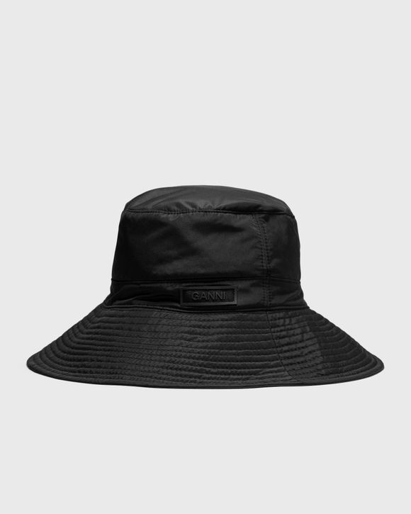 Ganni Recycled Tech Bucket Hat Black - BLACK