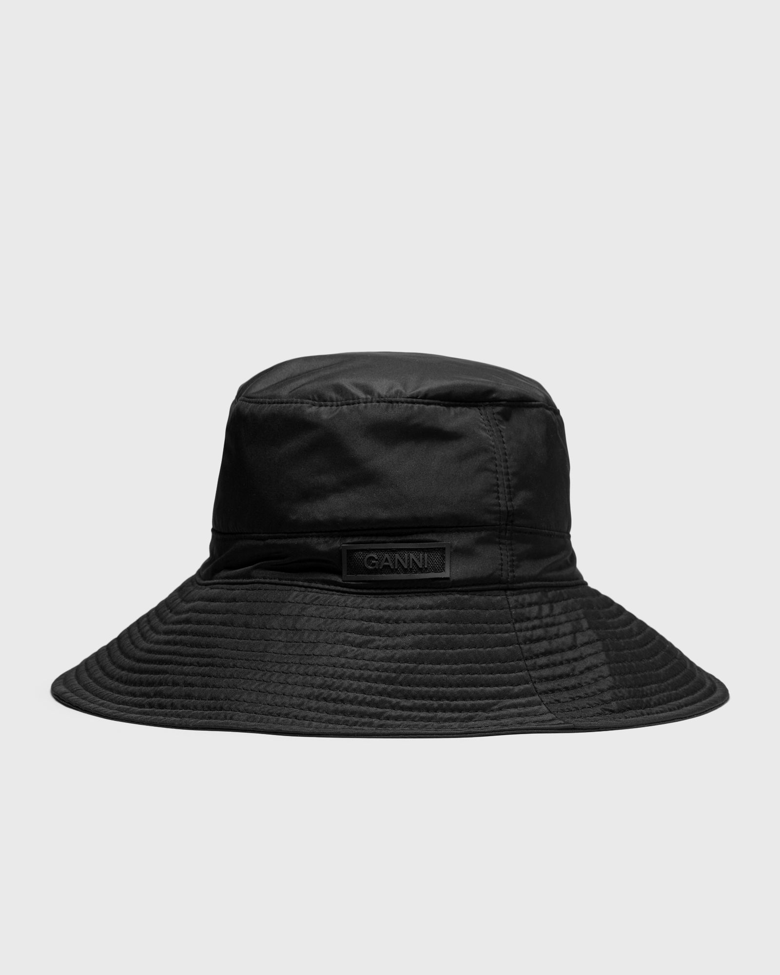 Ganni - recycled tech bucket hat women hats black in größe:m/l