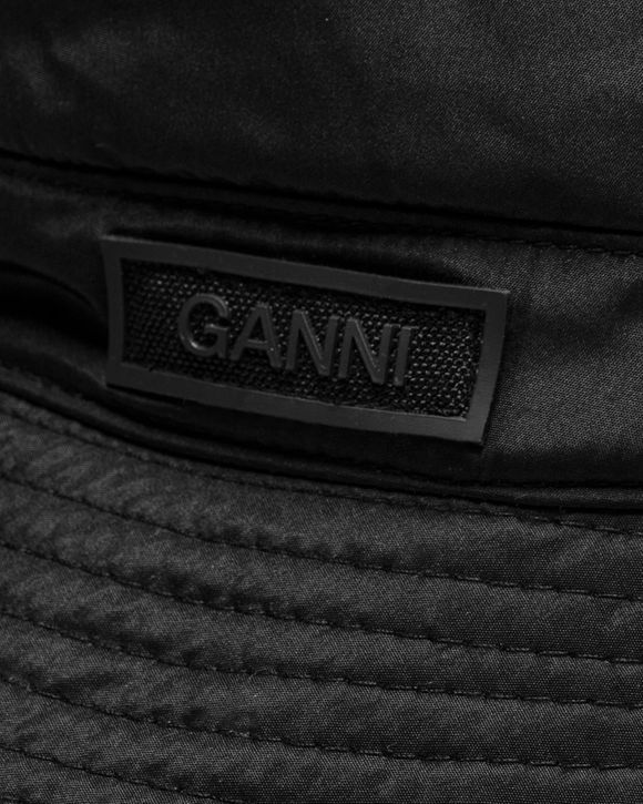 ★Ganni★ Recycle Tech Bucket Hat Black A4735099 A4735099SS2 Black Black Quilted Tech Bucket Hat | GANNI CA