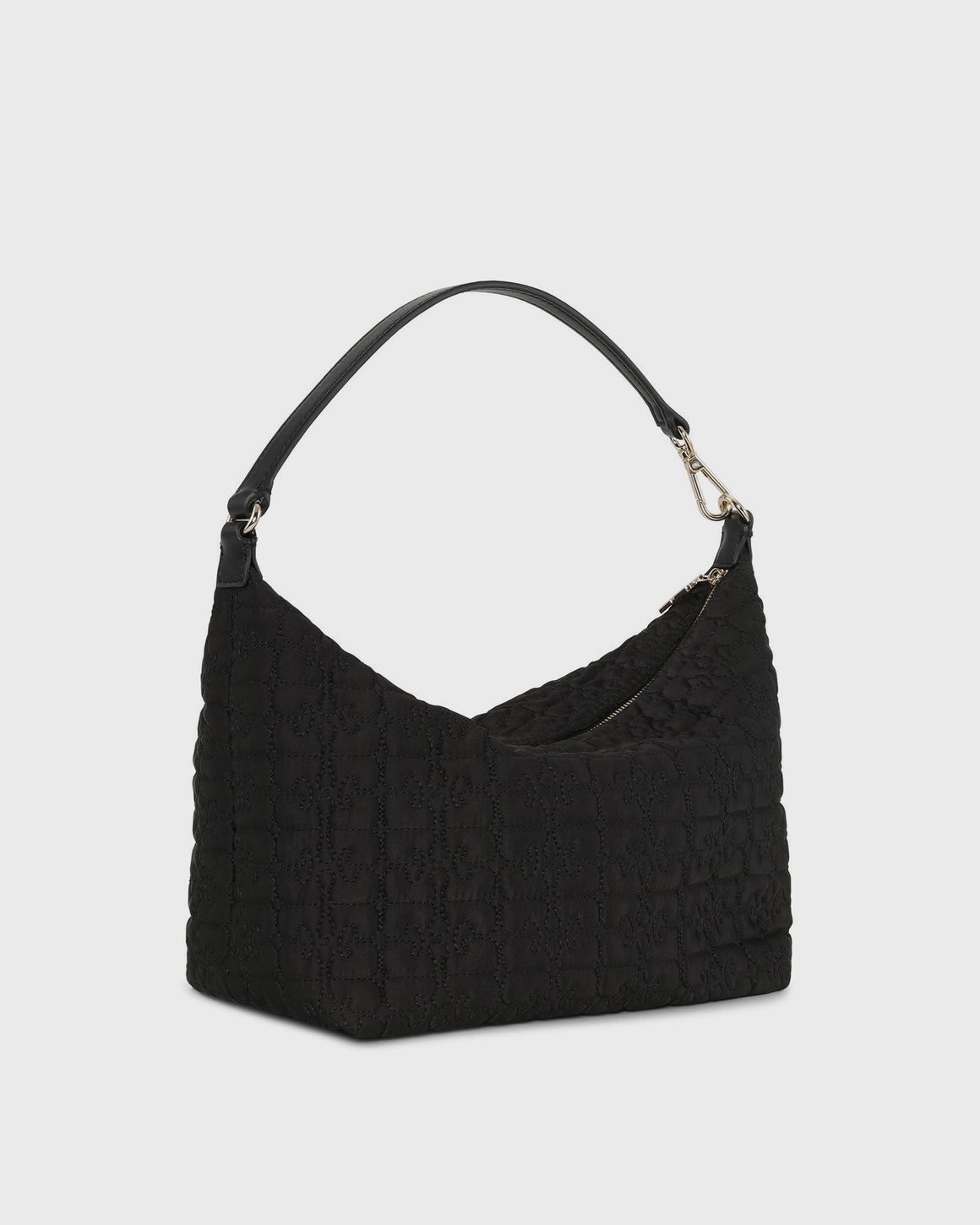 Ganni Butterfly Medium Pouch Satin Black | BSTN Store