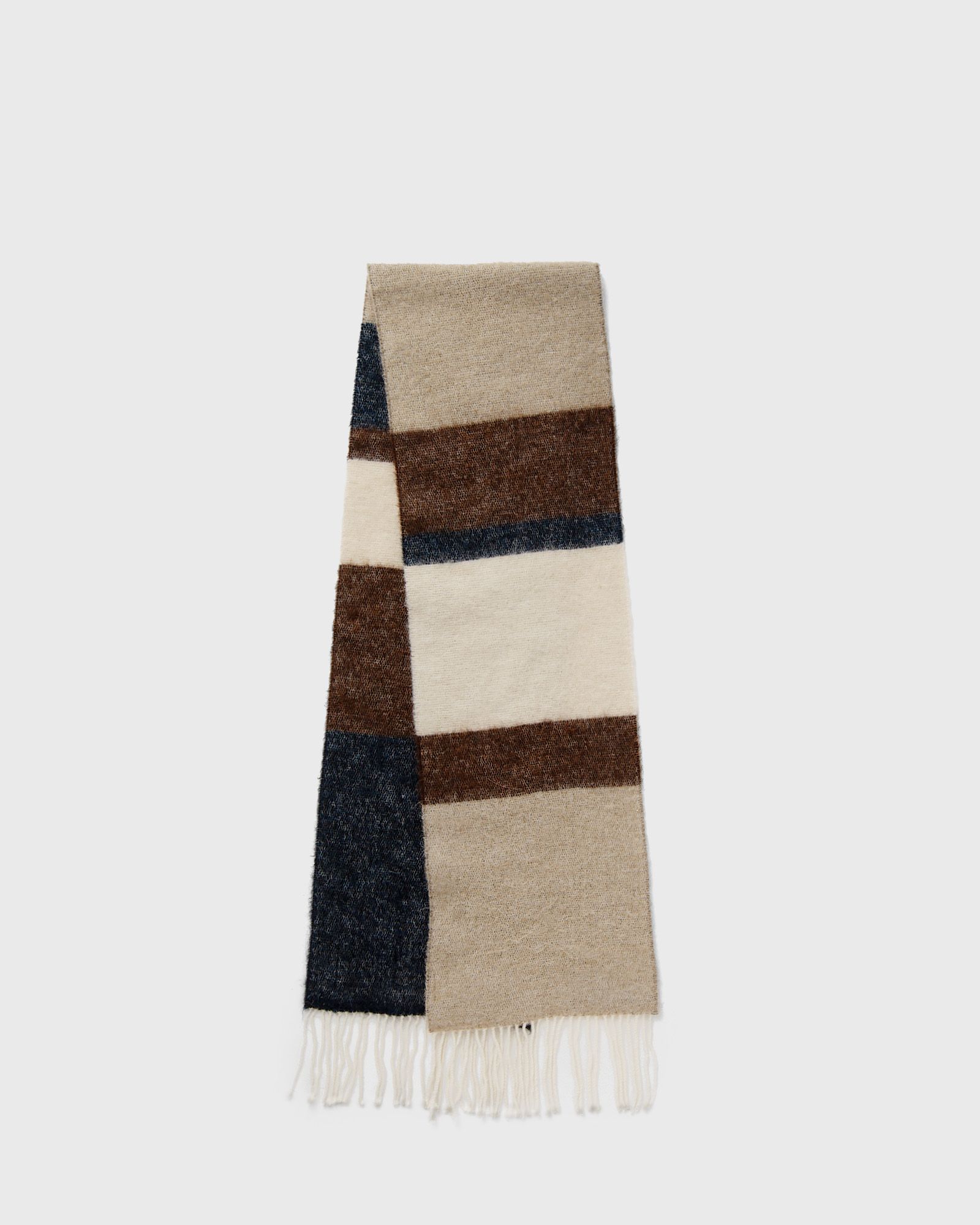 Ganni - striped fringed scarf women scarves multi in größe:one size