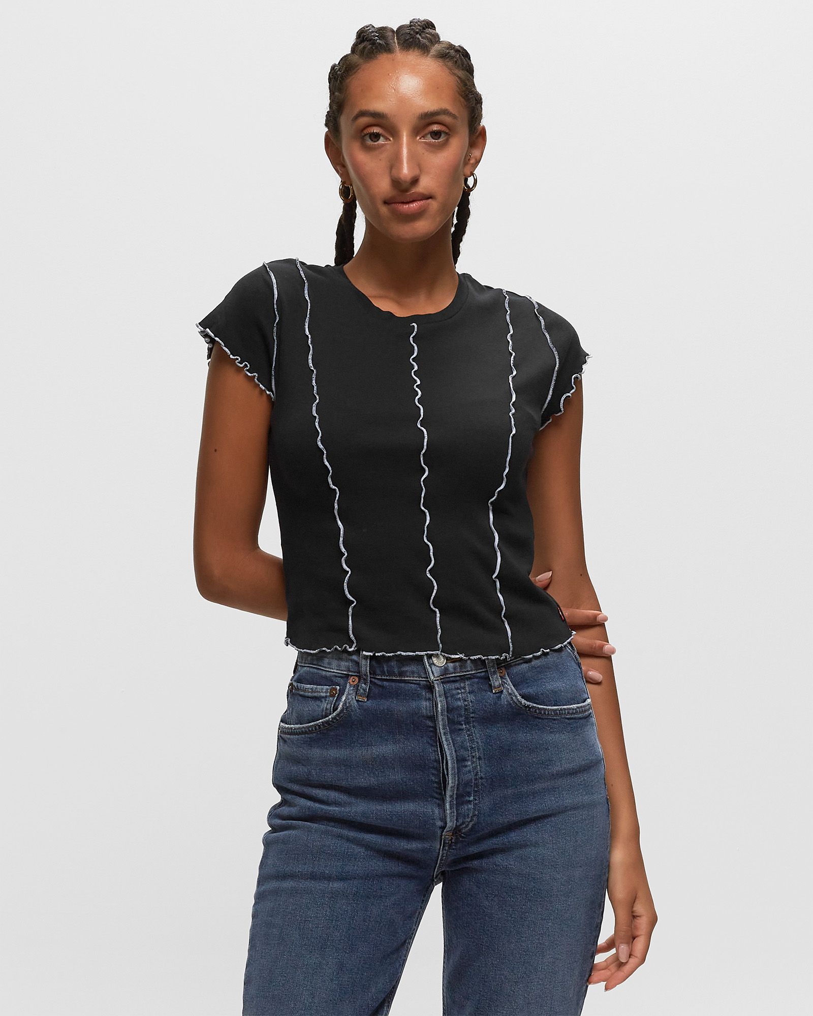 INSIDE OUT SEAMED TEE