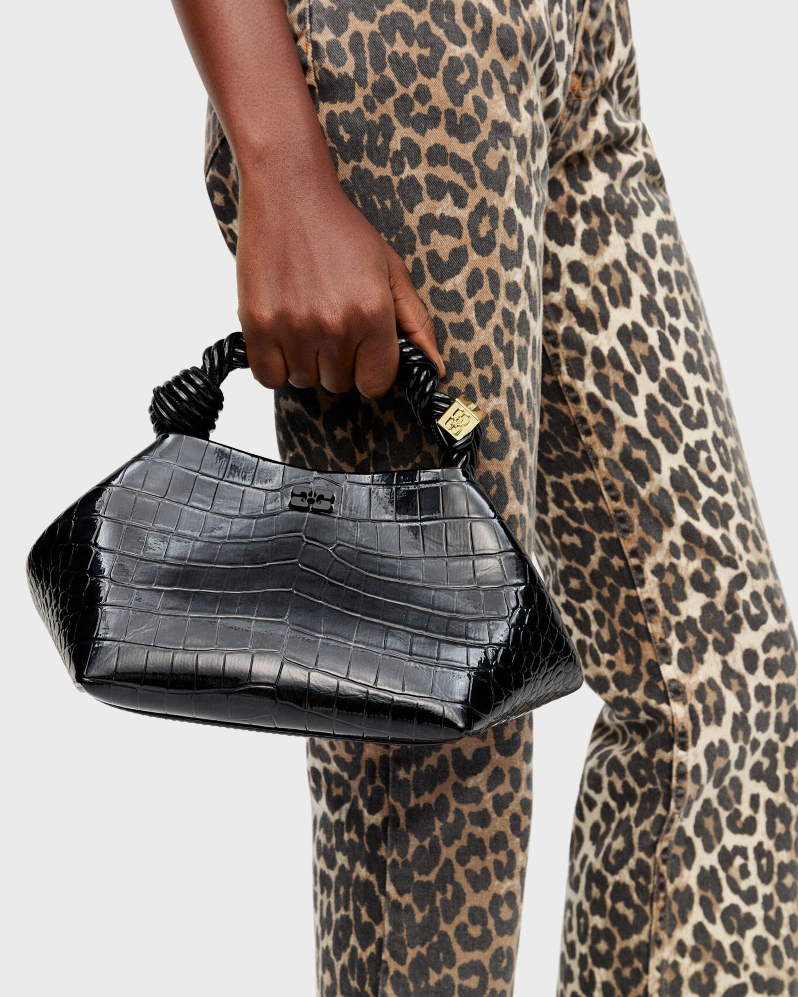 Ganni Bou Bag Mini Patent Croco