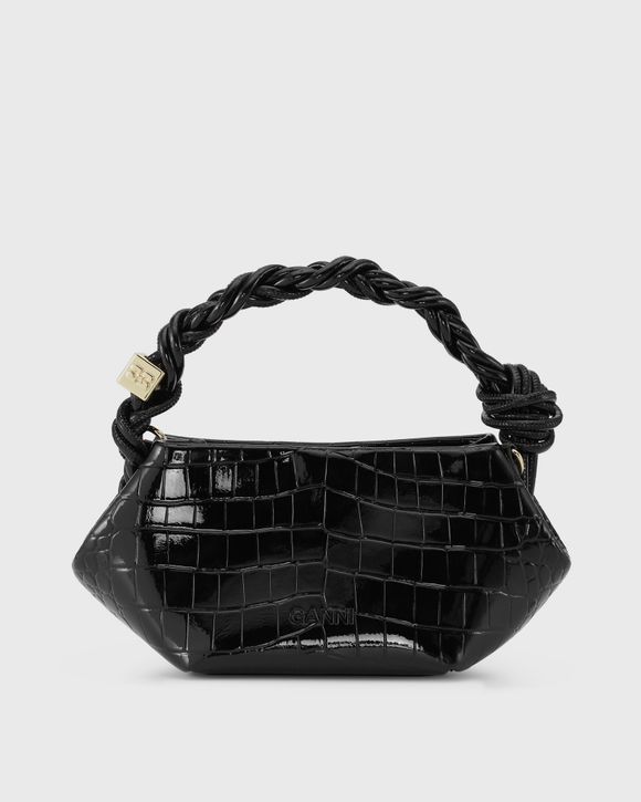 【国内即発】GANNI CROCO PATENT BOU CROSSBODY BAG Black Black Small GANNI Bou Bag | GANNI US