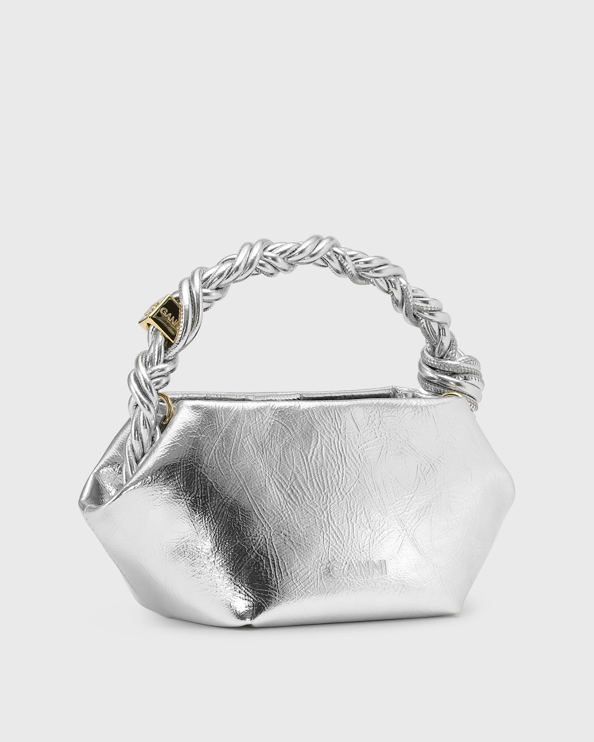 トートバッグ GANNI Women Bags A6595 018 Silver Ganni Bou Bag Mini Metallic Silver | BSTN Store