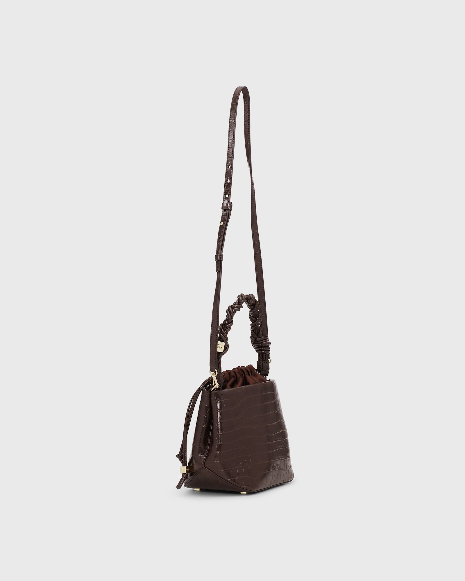 Ganni Bou Bucket Bag Croco