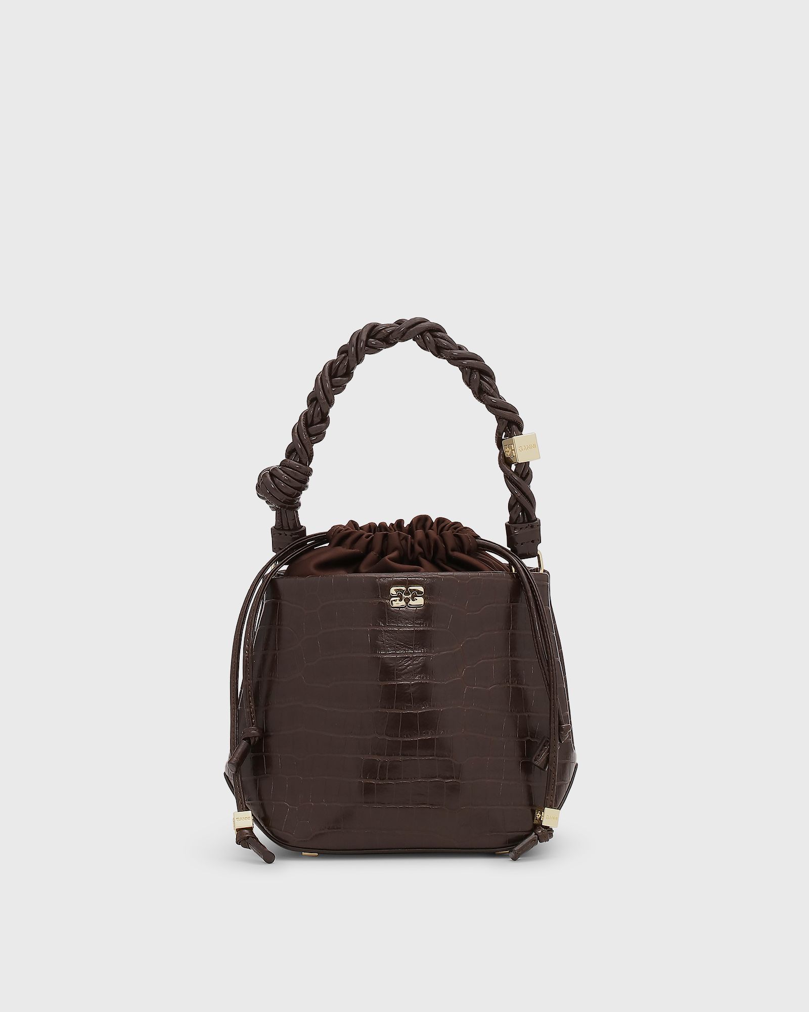 Ganni Bou Bucket Bag Croco