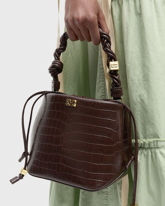 Ganni Bou Bucket Bag Croco