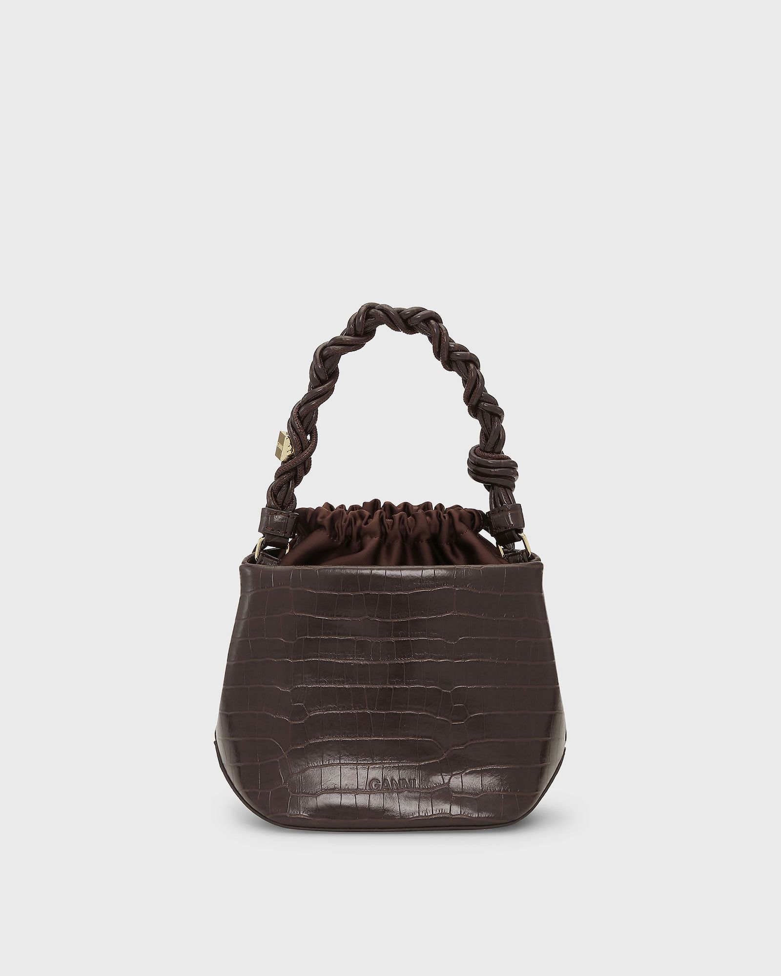 Ganni Bou Bucket Bag Croco