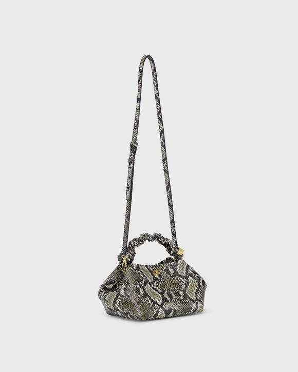 トートバッグ Ganni FW25 Ganni Bou Bag Small Snake (A6758 135) Ganni Ganni Bou Bag Small Snake Green | BSTN Store