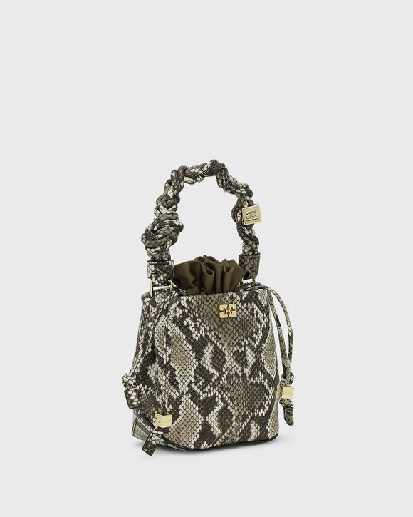 Ganni Bou Bucket Mini Snake
