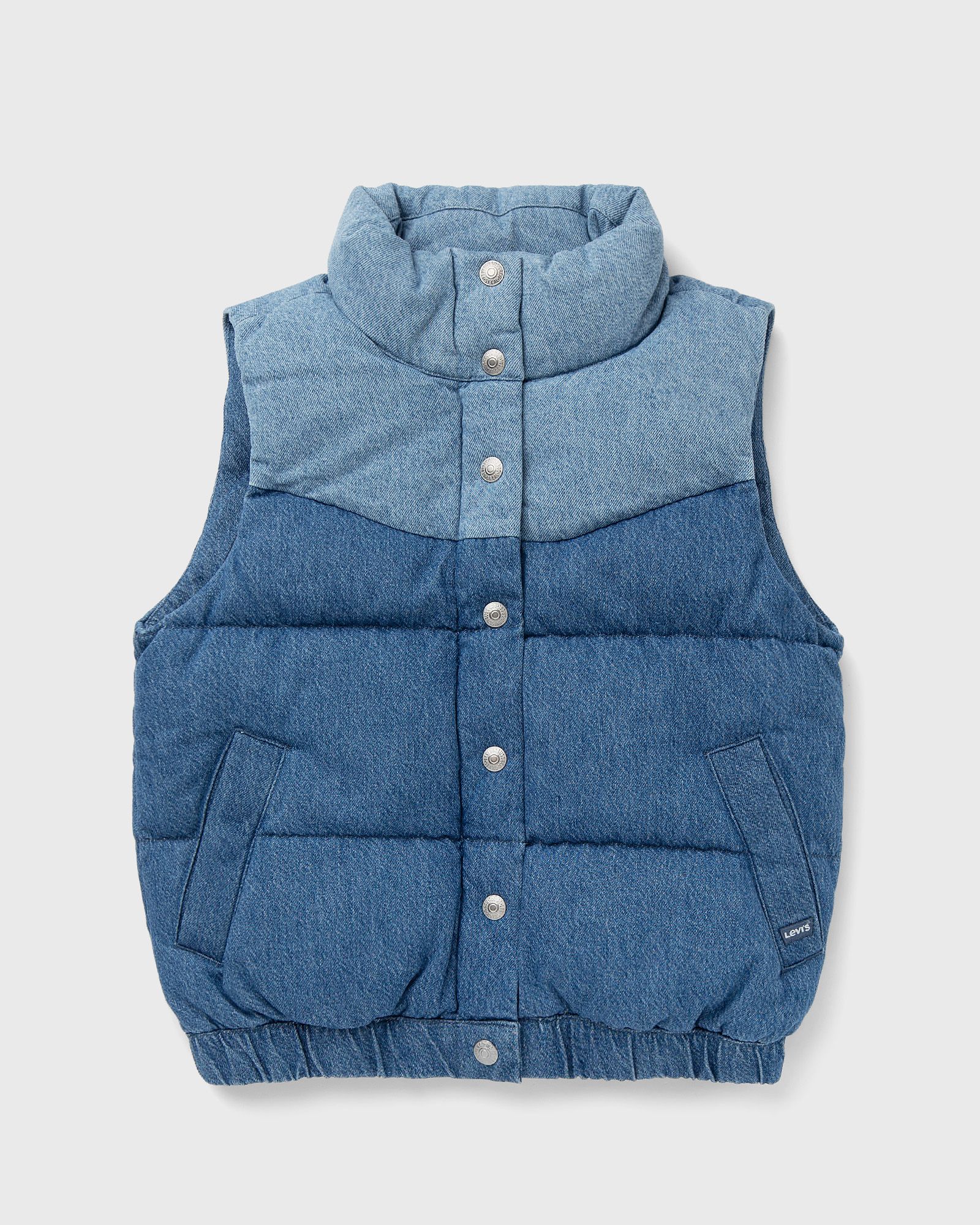JUNO WESTERN PUFFER VEST LIGHT INDIGO - WORN IN