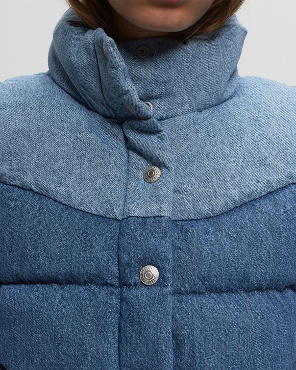 JUNO WESTERN PUFFER VEST LIGHT INDIGO - WORN IN