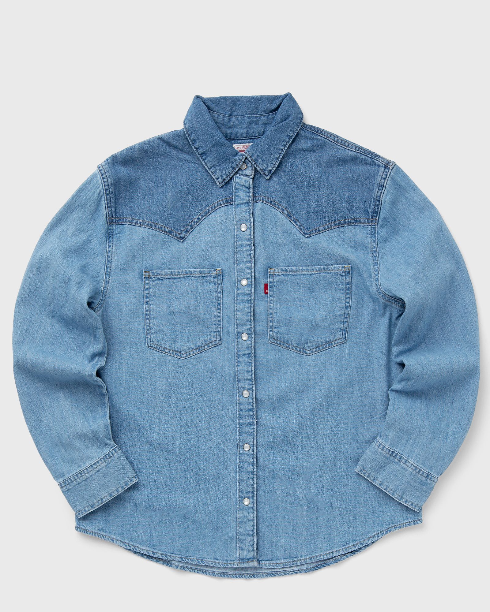 Levis - teodora western shirt dark indigo - worn in women shirts & blouses blue in größe:xs