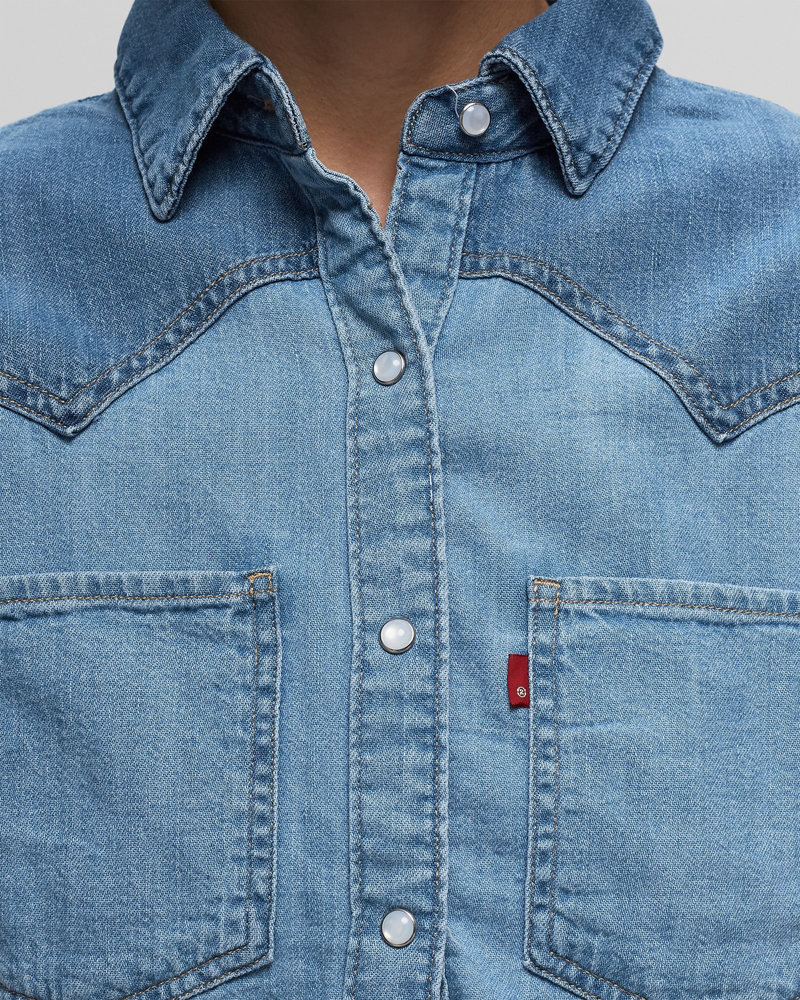 TEODORA WESTERN SHIRT DARK INDIGO - WORN IN