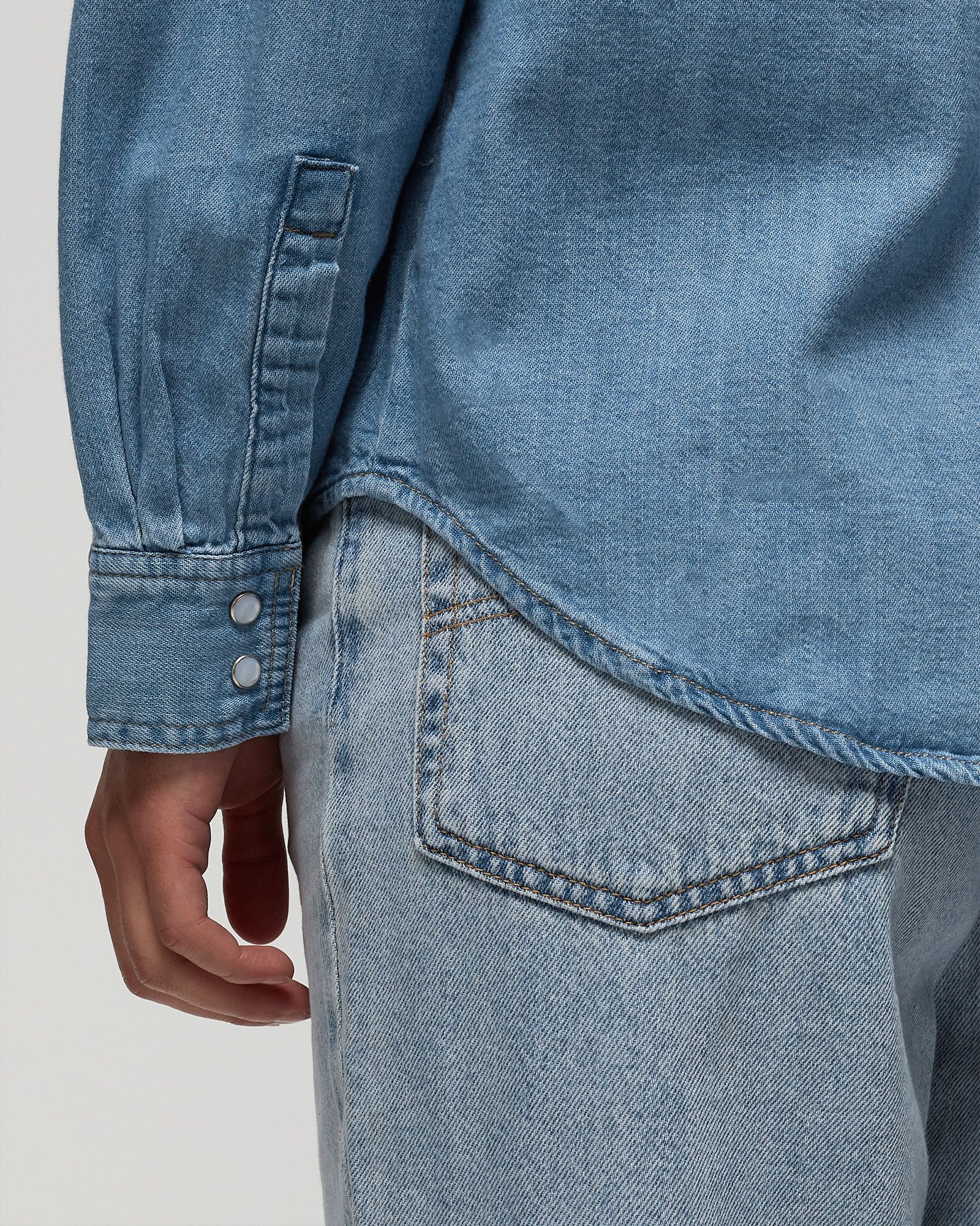 TEODORA WESTERN SHIRT DARK INDIGO - WORN IN