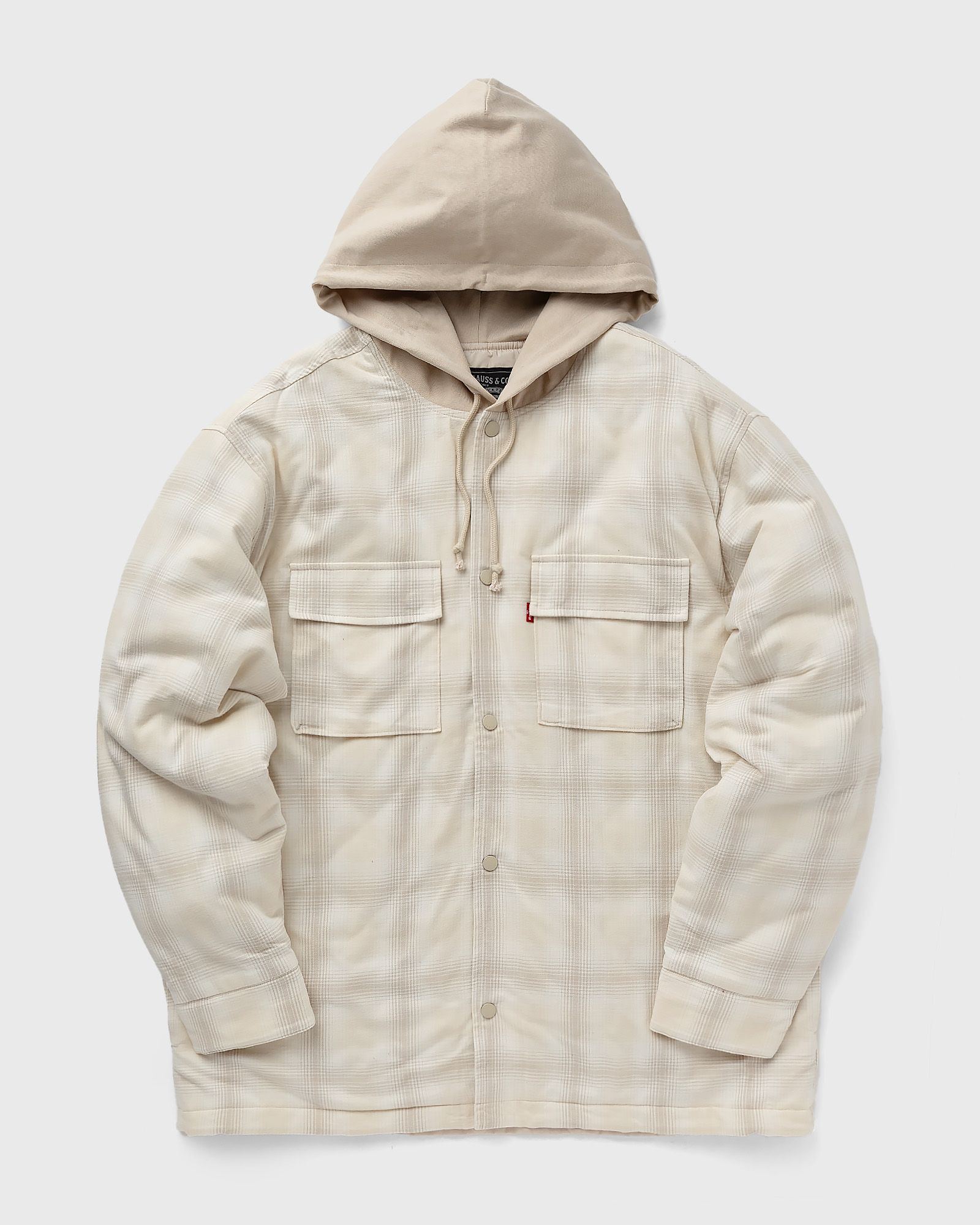 Levis - hooded jack worker men overshirts beige in größe:l