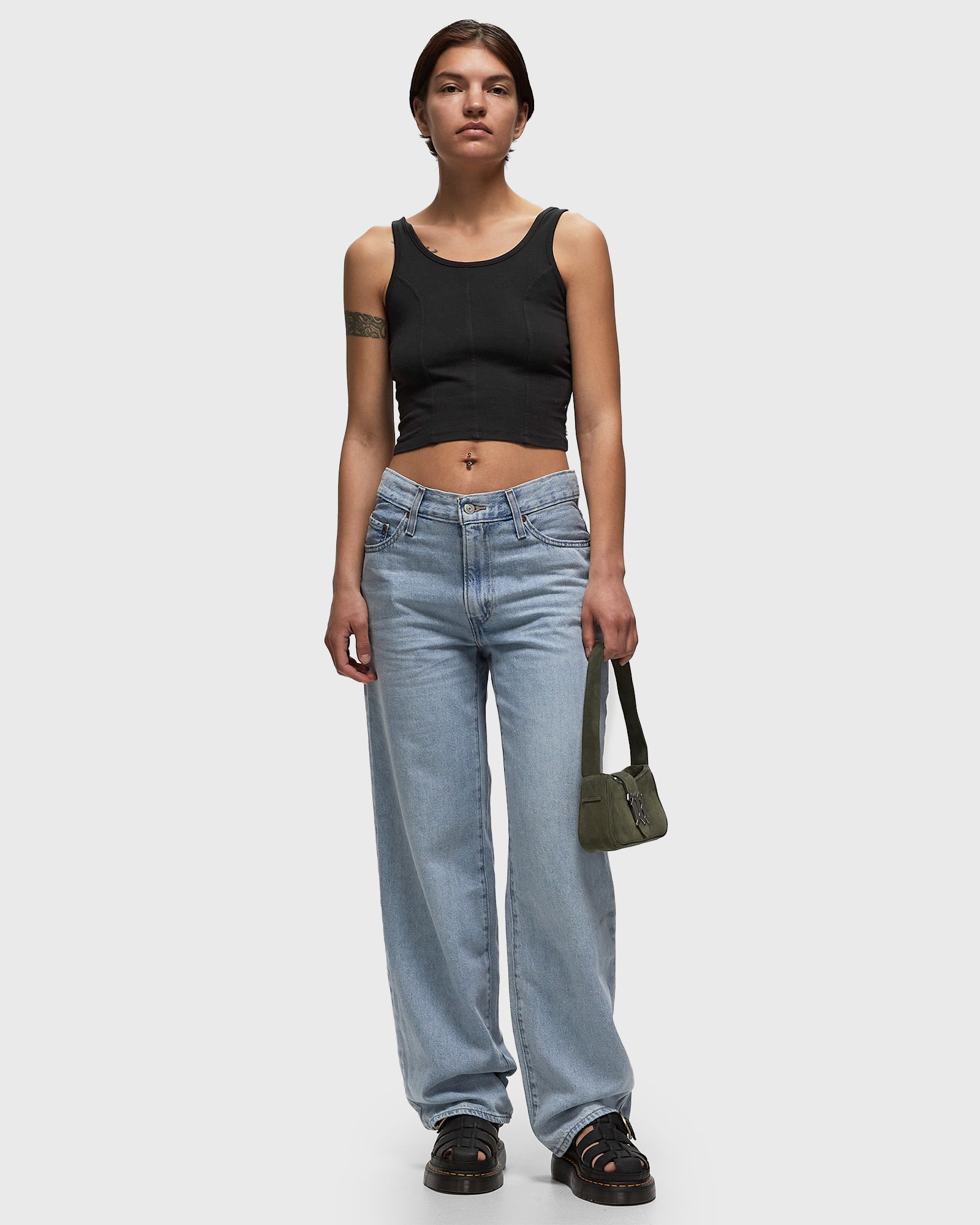 MARS CORSET TANK BLACKS