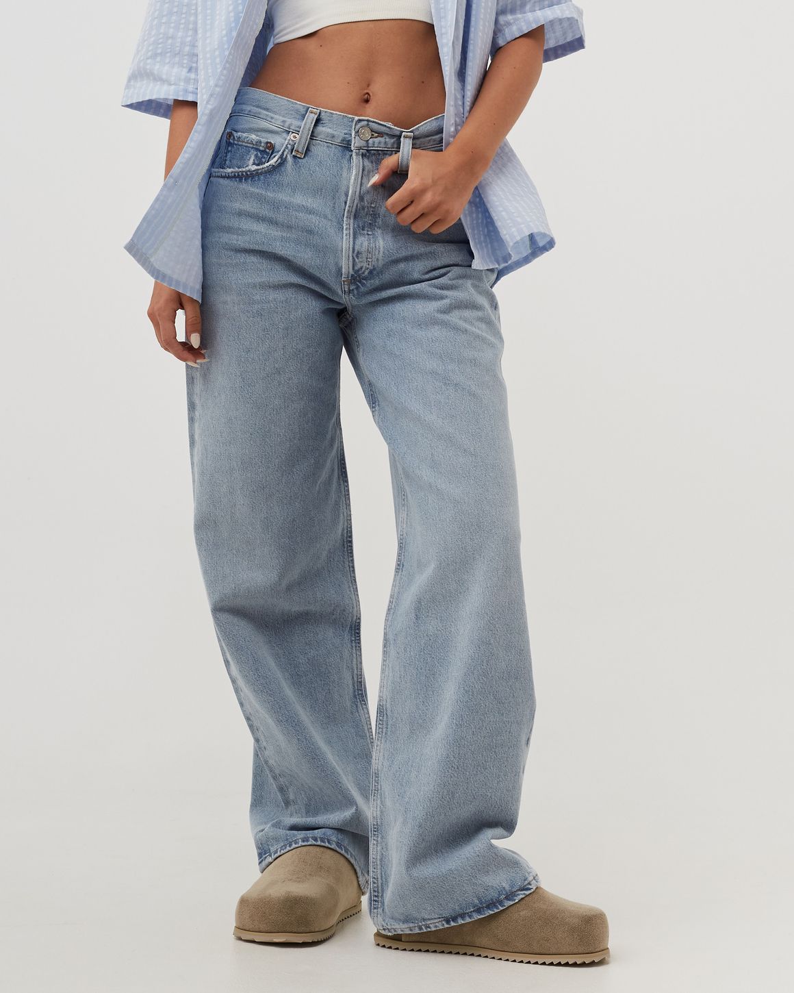 AGOLDE WMNS low rise baggy jeans Blue | BSTN Store