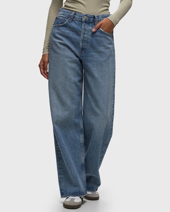 デニム・ジーパン AGOLDE 'Low Slung Baggy' jeans Blue Low Slung Baggy wide-leg jeans in blue - Agolde | Mytheresa